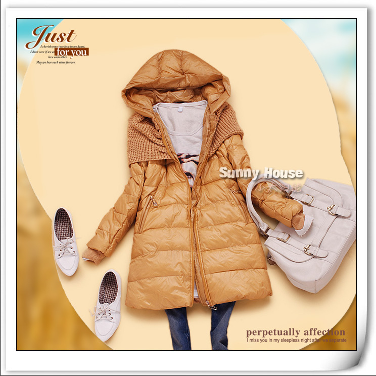 promotion! Y2-2-3-4 winter women's hooded knitted cotton clothing outerwear cotton-padded jacket free shipping