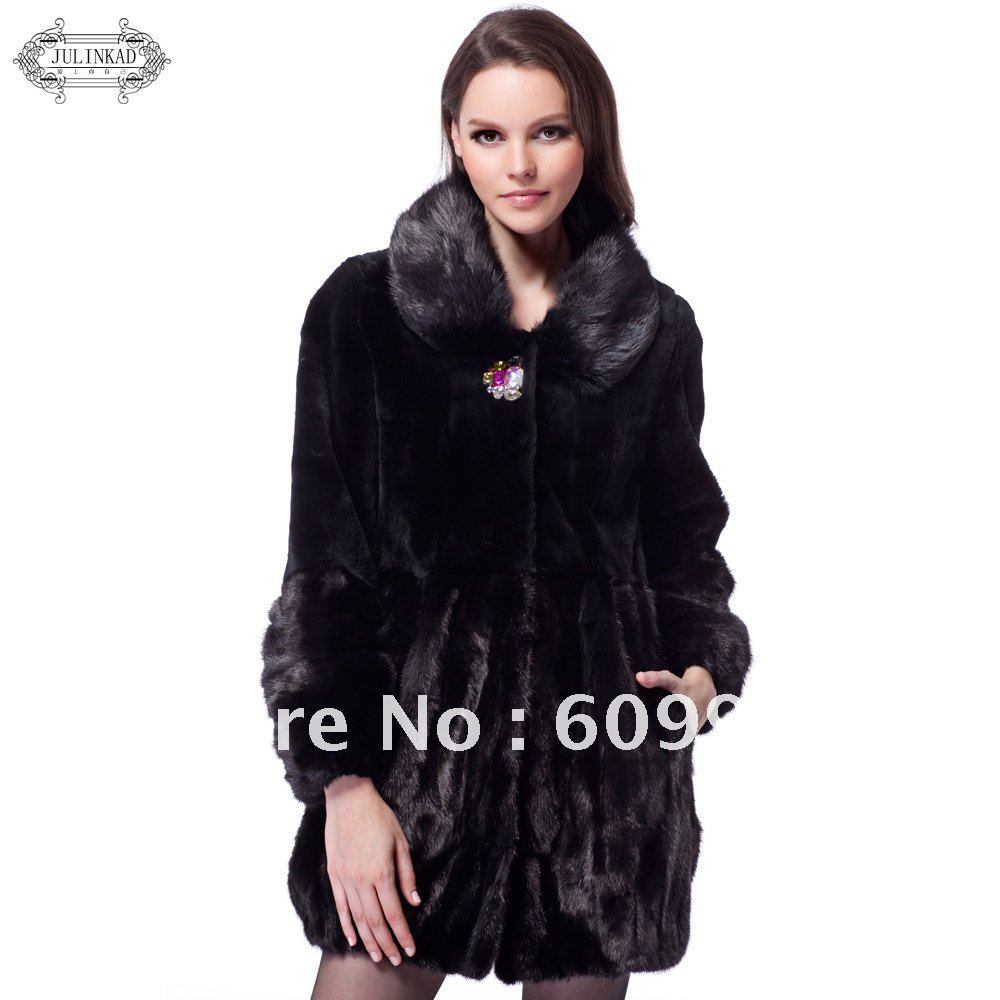 Promotional 2012 Fashion Lady Mink Fur Coat FM00171 Size of M, L, XL,XXL, XXXL