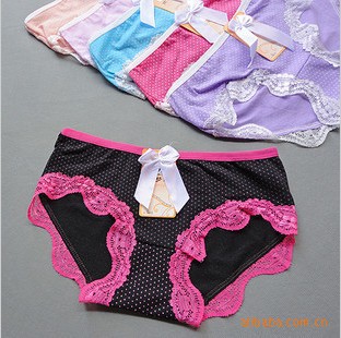 pt007 free size free shipping dot lace briefs little cute butterfly sweet lovely 10pcs lots sale mix color women panties under