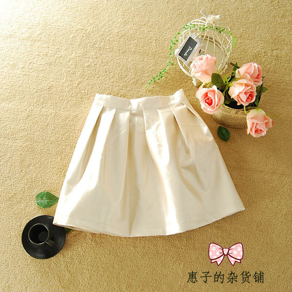 PU  bust short skirt slim hip involucres a-line  step skirts puff skirts leather