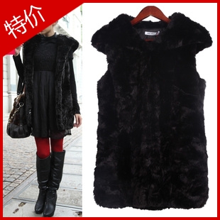 Pugshop2012 fashion brief long design faux vest vest women's