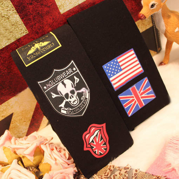 Punk 120D US UK Flag England Skull Preppy Style Black Spandex Tattoo Tights Pantyhose Sock FREE SHIPPING