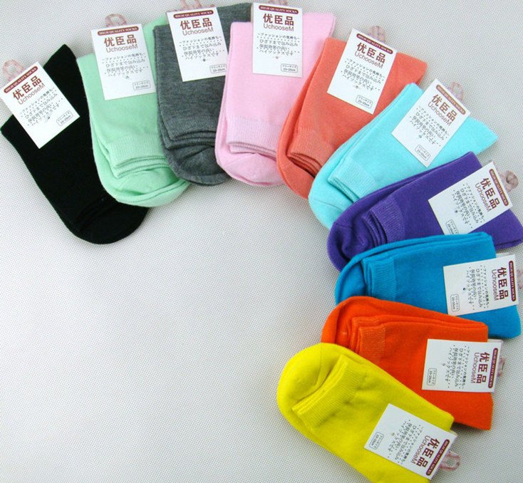 Pure color of cotton stockings 1211009