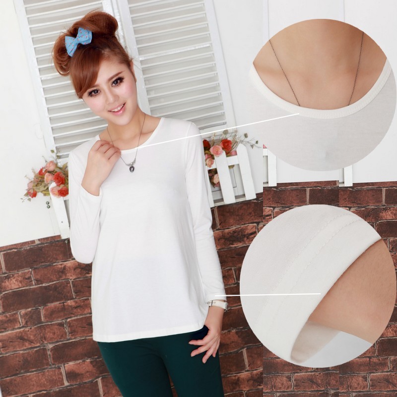 Pure maternity clothing autumn maternity basic shirt maternity top long-sleeve round neck T-shirt 9028