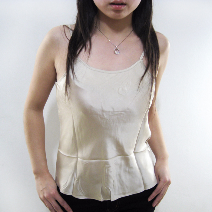 Pure silk basic shirt spaghetti strap vest mulberry silk 1003