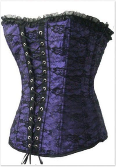 Purple overbust Gothic Corset Free shipping - 2qm2163purple