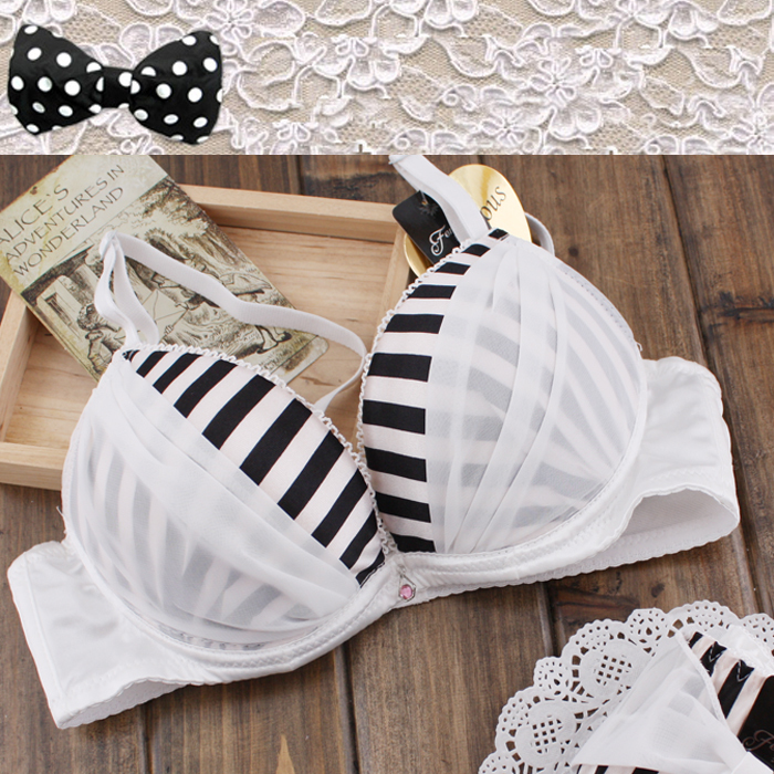 Push up fashion brief underwear bra set