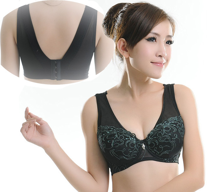 Push up vest design bra full cup small plus size large cup thin underwear 95c95d