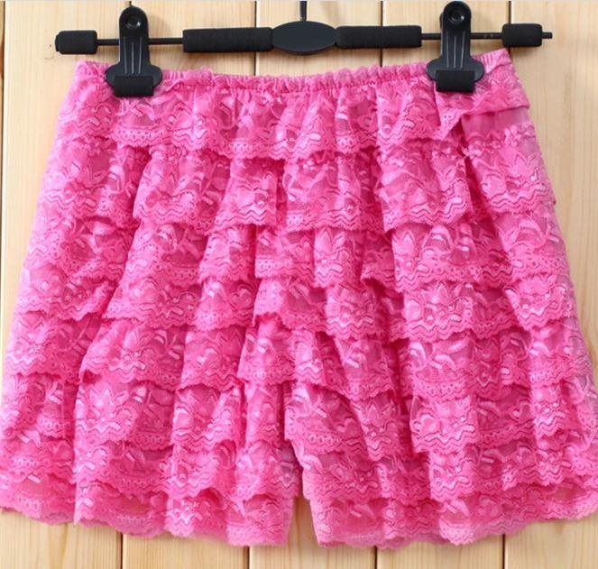 Q: eight layer KuQun prevent run short of bud silk safety pants lace render pants peng cake skirts pants