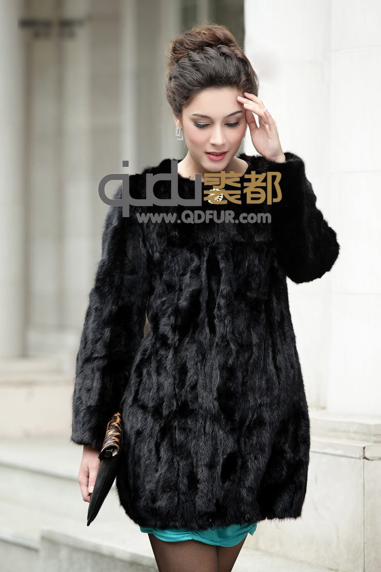 QD21759 Fashion Classic  Mink Fur Coat / Free shipping / Wholesale / Retail