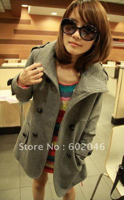 Qiu dong outfit latest han2 ban3 coat fashion coat dust coat+free shipping