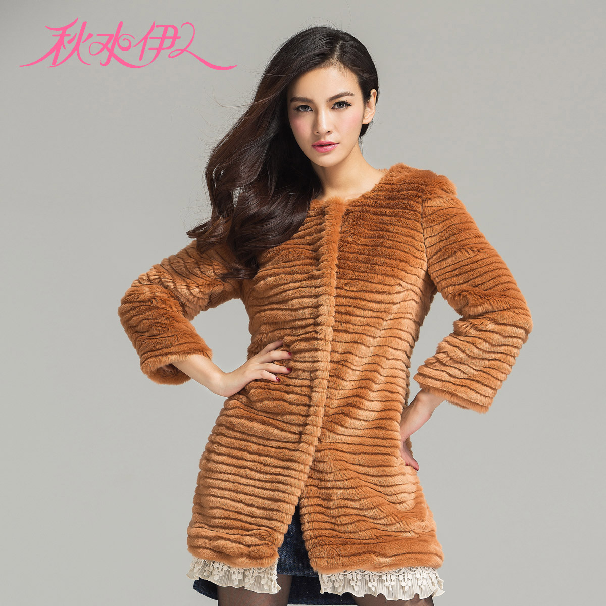 QIUSHUIYIREN 2012 autumn and winter new arrival solid color cutout crochet patchwork wrist-length sleeve elegant outerwear