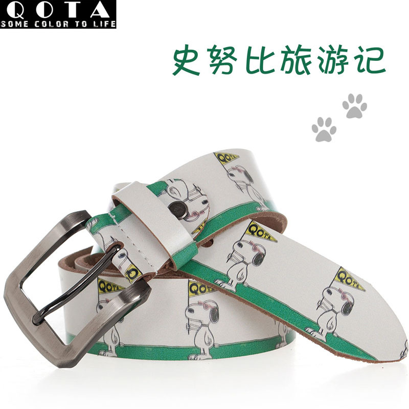 Qota doodle the trend of fashion strap male strap genuine leather strap male hiphop strap pn033