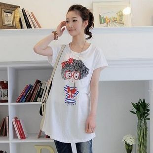 Quality 100% cotton maternity clothing summer fashion maternity t-shirt 22854