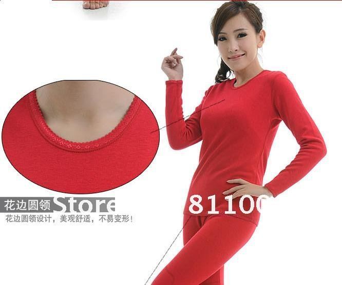 Quality goods !!!FREE SHIPPING SALE Wool wood dyer lady's thermal underwear suits wholesale