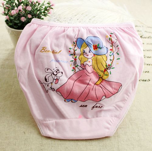 Quality princess 100% cotton female child panties