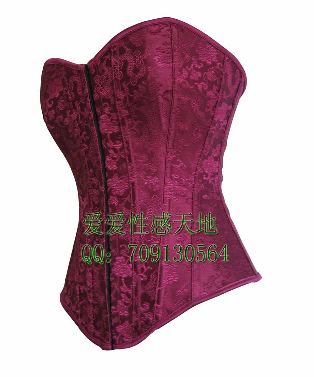 Quality royal corset shapewear chinese style sexy shaper corset vest Wine red