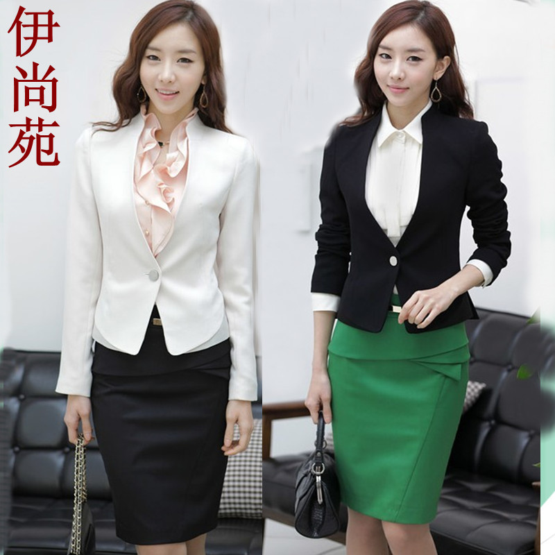 Quality slim work wear 2012 professional women skirt autumn fashion women's professional set