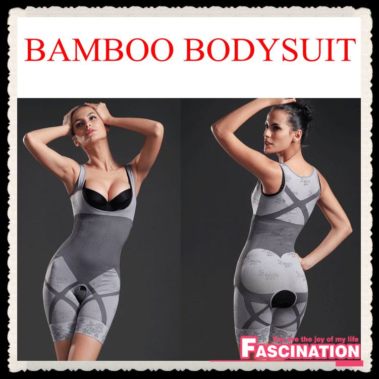 QUALITY WOMEN'S BAMBOO CHARCOAL FULL BODYSUIT SLIMMING SHAPER BUTT LIFTER/FREE SHIPPING