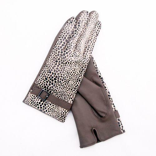 Quality women's leopard print genuine leather gloves fashion suede repair ol accessories