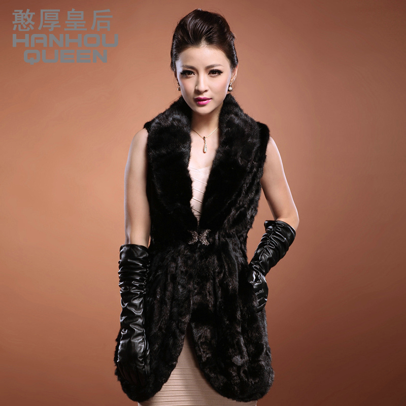 Queen 2012 mink fur vest outerwear free shipping