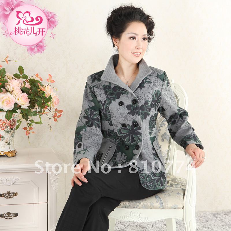 Quinquagenarian autumn female outerwear middle-age women fashion long design trench mother clothing 2012 spring and autumn