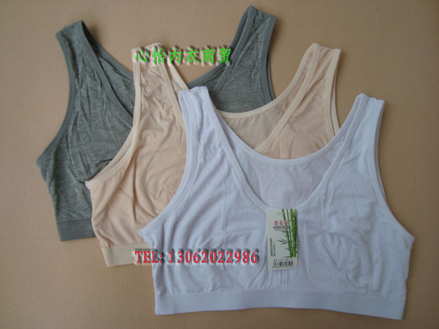 Quinquagenarian underwear bamboo fibre thin wireless small vest plus size bra 850 ,Free shipping