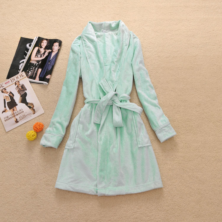 R-77 robe bathrobes Women solid color beautiful high quality fabric comfortable - 0.6