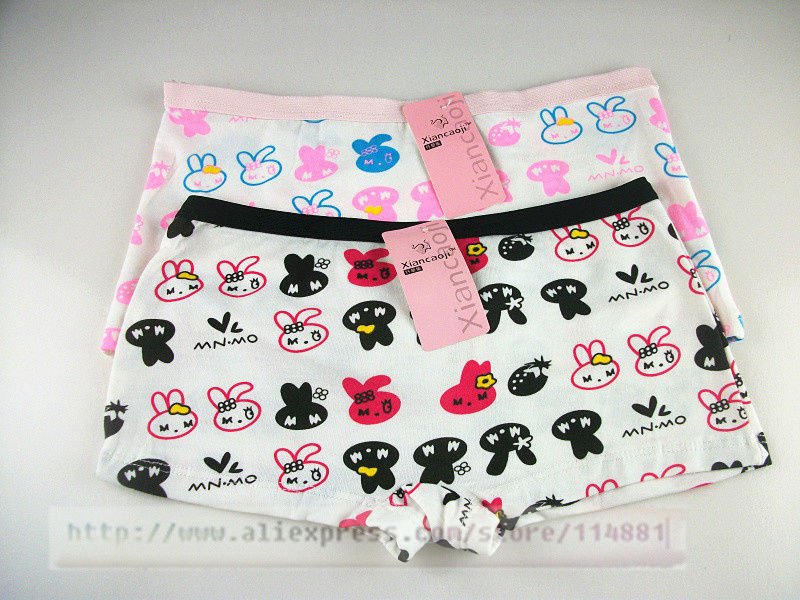 Rabbit Character Girls' Panties 100% Cotton Kids Boxers XC169 30pcs Free Shipping Girl's Brief  for 15-20 years old