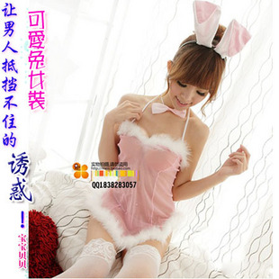 Rabbit female nightgown women's sexy nightgown temptation underwear lounge 7098