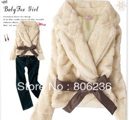 Rabbit Fur Clothes Women/Woman winter warm Coat Outerwear  A1333