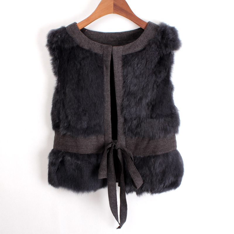 Rabbit fur coat 2012 autumn new arrival vest short design women's vest coat Free Shipping