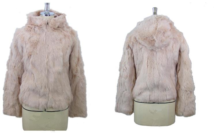 Rabbit fur coat.