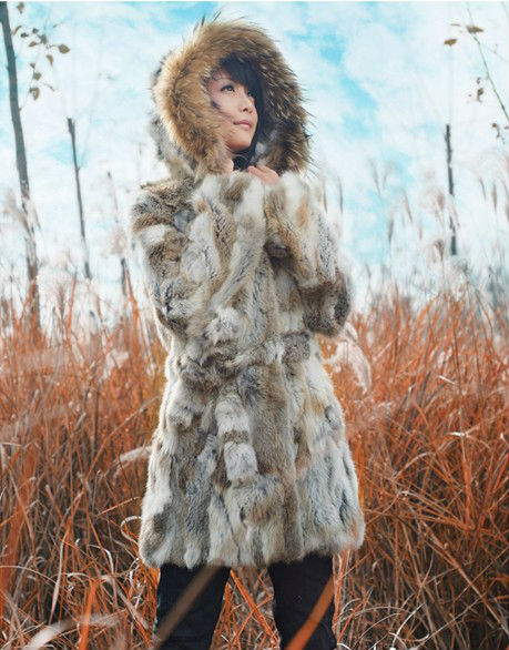 rabbit fur Coats coats Jacket jackets overcoat for women for winter