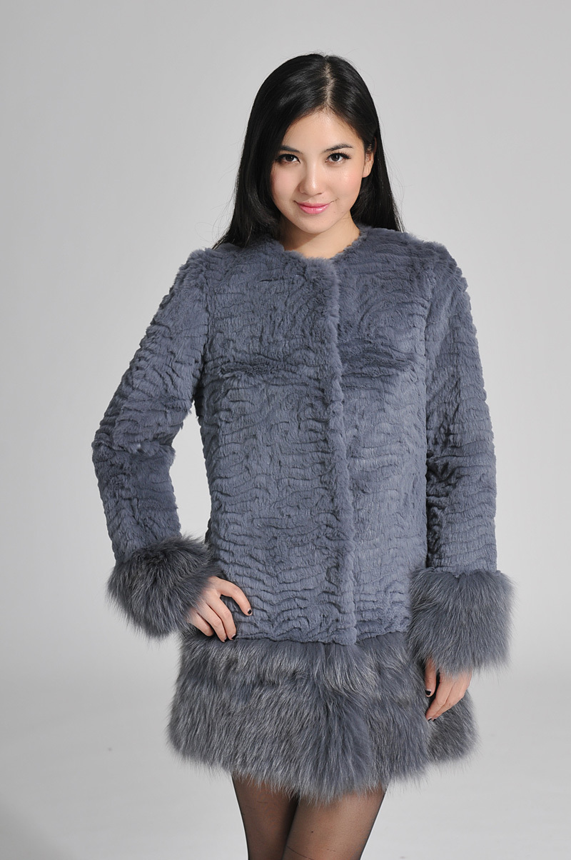 Rabbit fur & Fox fur Long Design Clothes