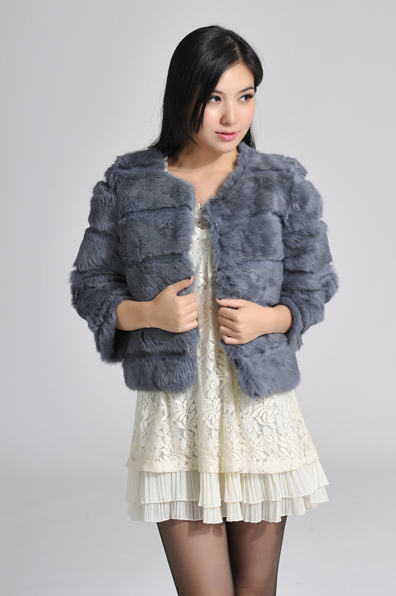 Rabbit fur Horizontal Stripe small Clothes