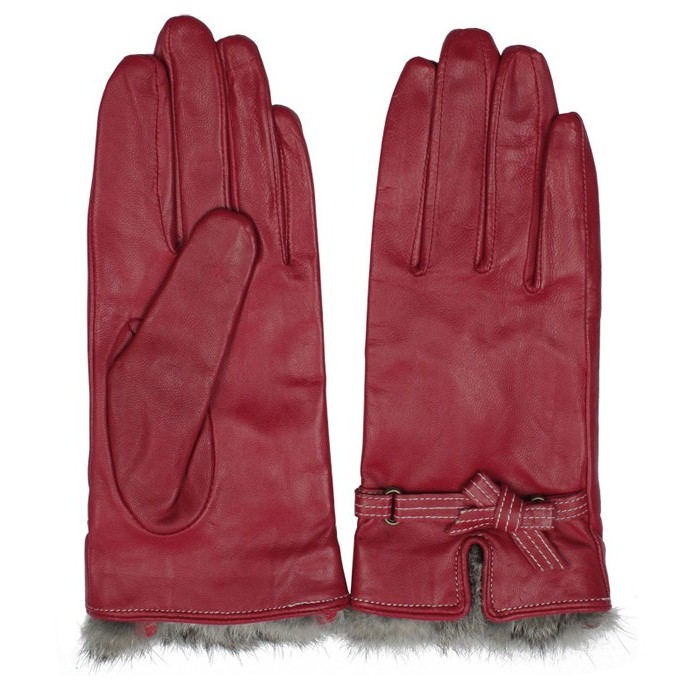 Rabbit fur sheepskin gloves kenmont autumn and winter women's quality genuine leather gloves elegant 4901