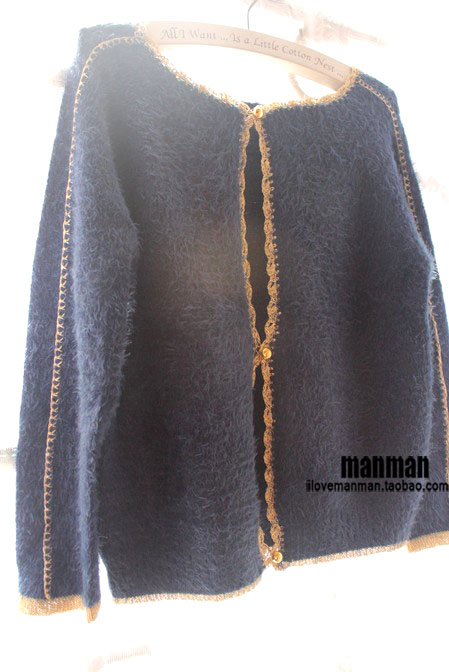 Rabbit fur vintage autumn and winter sweet all-match sweater rabbit fur clothing cardigan free shipping