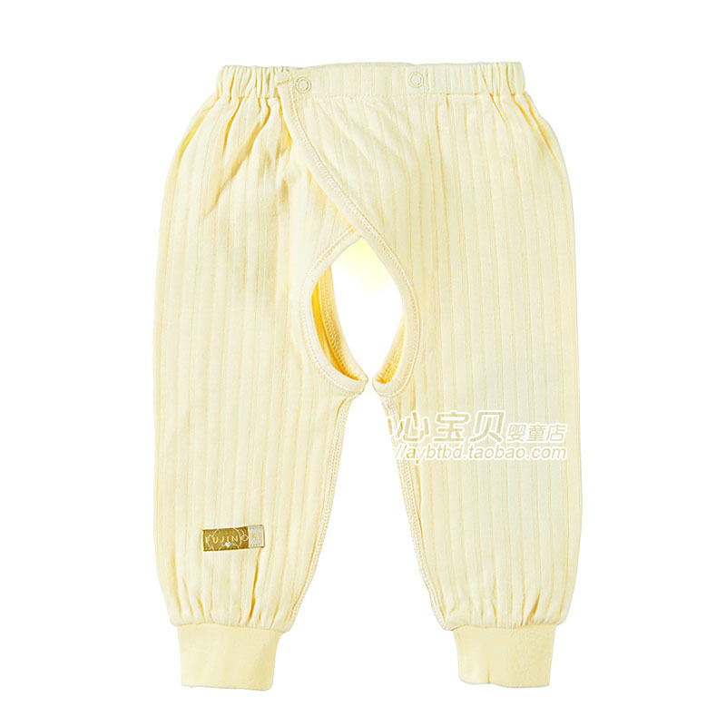 Rattan carpenter's 2012 autumn and winter 100% cotton baby underwear pa990-121y baby open-crotch trousers