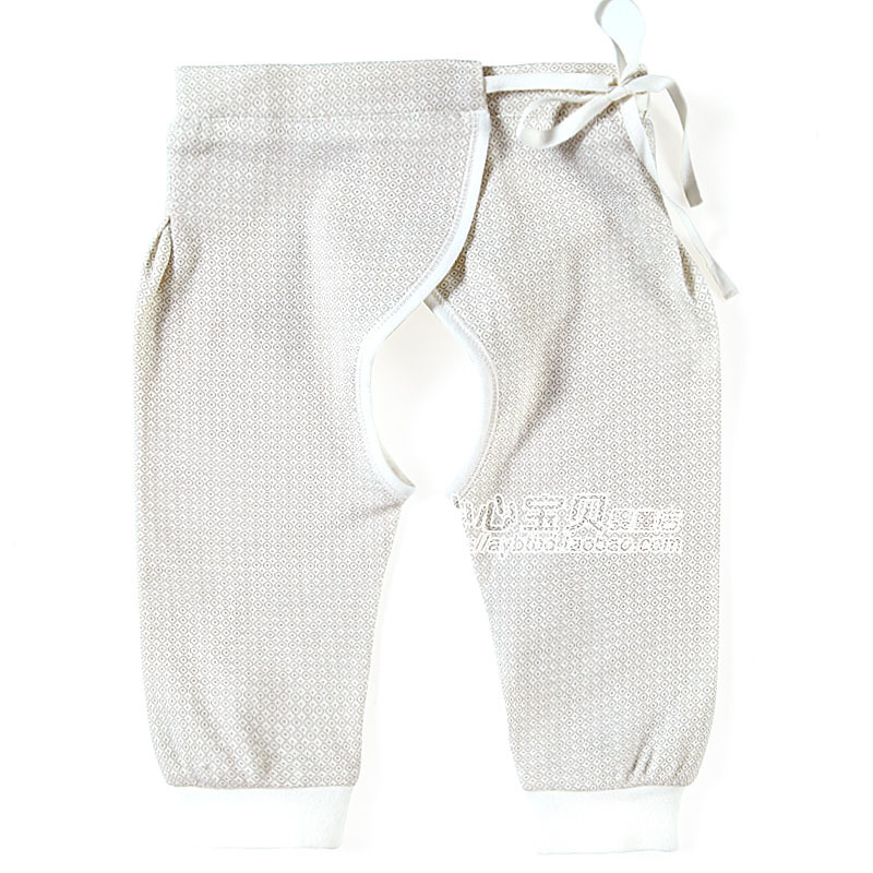 Rattan carpenter's 2012 autumn and winter 100% cotton baby underwear pa996-117m baby rope open-crotch trousers