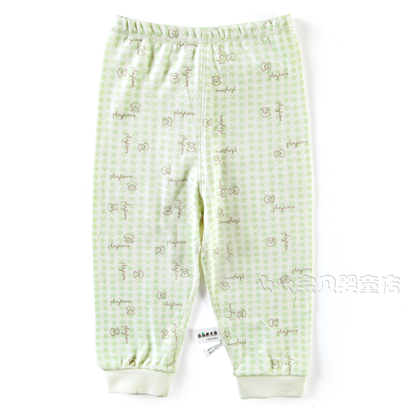 Rattan carpenter's autumn and winter 100% cotton baby panties pa993-128c baby cartoon bear long trousers