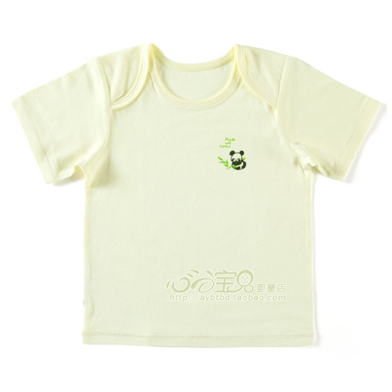 Rattan carpenter's summer bamboo fibre baby underwear pa890-99k short-sleeve top baby sleepwear