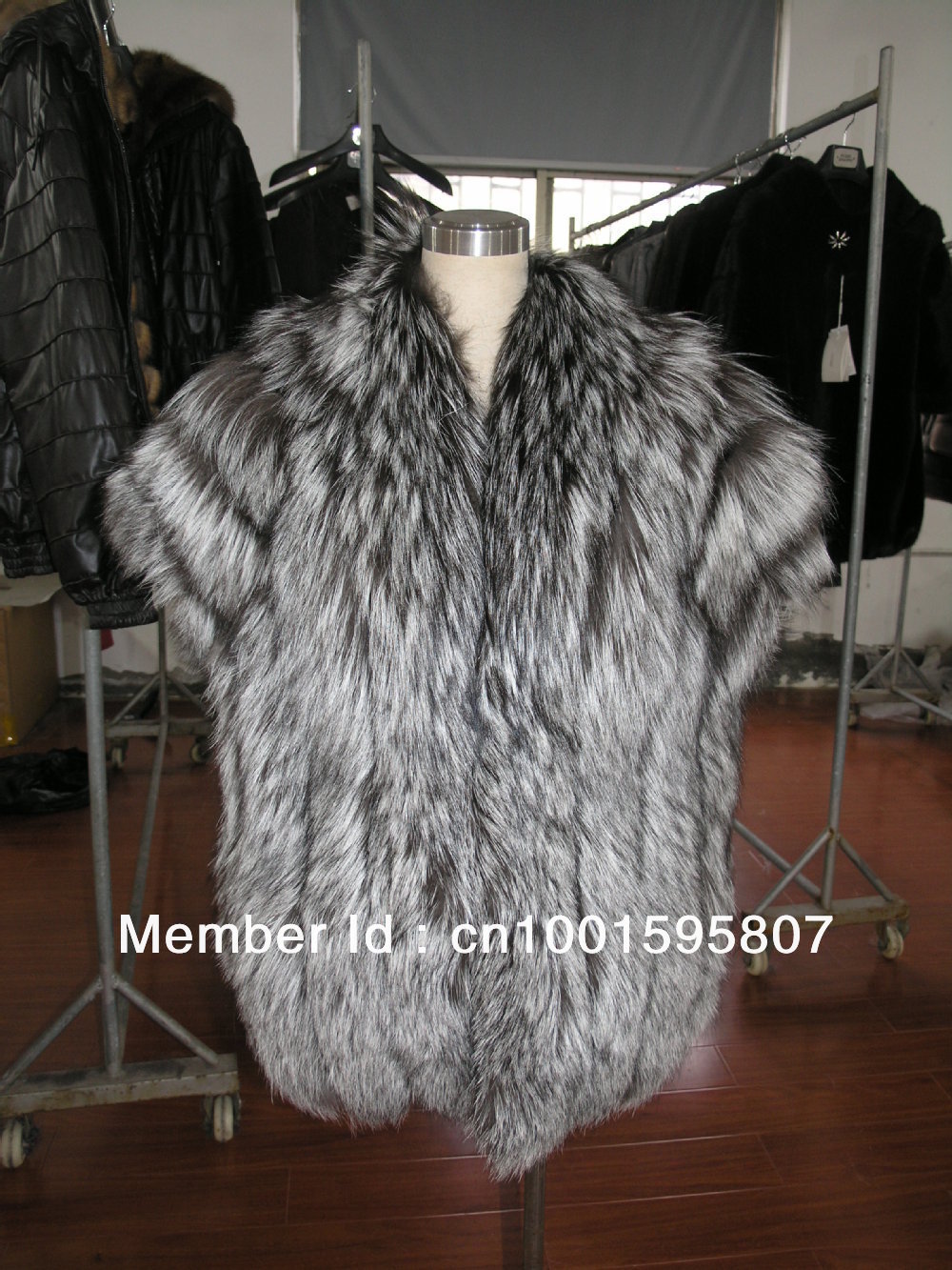 Real Silver Fox Fur Vest