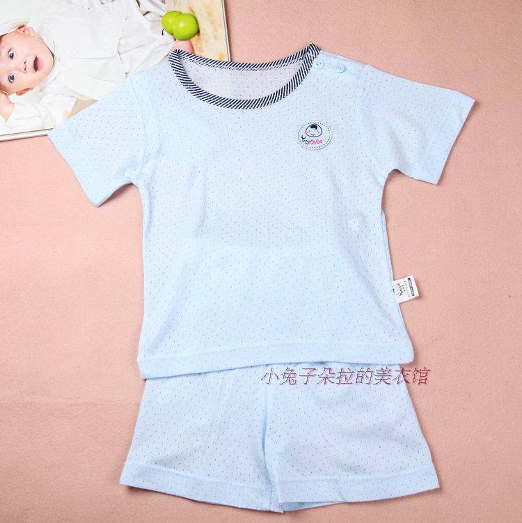 Recurrent bamboo fibre network-well child sleepwear summer ultra-thin underwear set