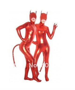 RED CA TWOMEN PVC LATEX COSTUMES CATSUIT ZENTAI SEXY LINGERIE F38