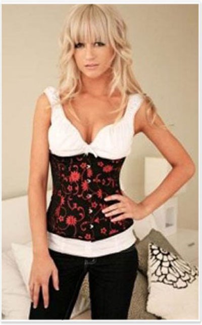 Red fashion underbust corset Free shipping - qm9422red