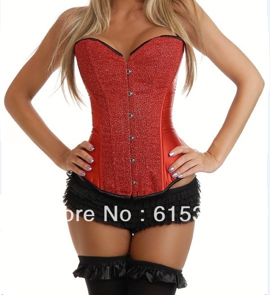 Red flash and fashion corset + Freeshipping