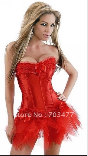 Red lace uo corset with mini dress wholesale and retail corset dress fashion corset high quality competitive price best service