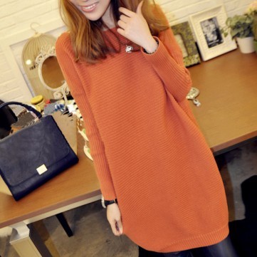 Red scarf 2012 new arrival slit neckline knitting high quality sweater 1651 ,Free shipping