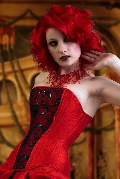 Red Sexy Gothic bodyshaping Corset Bodybuilding Bust Vest 5208